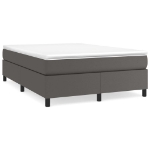 Εικόνα της Κρεβάτι Boxspring με Στρώμα Γκρι 180x200 εκ. Συνθετικό Δέρμα Hobbo