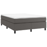 Εικόνα της Κρεβάτι Boxspring με Στρώμα Γκρι 180x200 εκ. Συνθετικό Δέρμα Hobbo