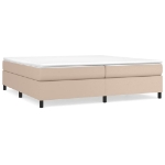 Εικόνα της Κρεβάτι Boxspring με Στρώμα Καπουτσίνο 200x200εκ.από Συνθ.Δέρμα Hobbo