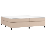 Εικόνα της Κρεβάτι Boxspring με Στρώμα Καπουτσίνο 200x200εκ.από Συνθ.Δέρμα Hobbo