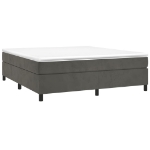 Εικόνα της Κρεβάτι Boxspring με Στρώμα Σκούρο Γκρι 180x200 εκ. Βελούδινο Hobbo