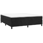 Εικόνα της Κρεβάτι Boxspring με Στρώμα Μαύρο 180x200 εκ. Βελούδινο Hobbo