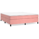 Εικόνα της Κρεβάτι Boxspring με Στρώμα Ροζ 180x200 εκ. Βελούδινο Hobbo