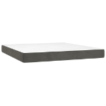 Εικόνα της Κρεβάτι Boxspring με Στρώμα & LED Σκ. Γκρι 180x200εκ. Βελούδινο Hobbo