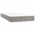 Εικόνα της Κρεβάτι Boxspring με Στρώμα & LED Αν.Γκρι 200x200 εκ. Βελούδινο Hobbo