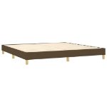 Εικόνα της Κρεβάτι Boxspring με Στρώμα Σκούρο Καφέ 200x200 εκ. Υφασμάτινο Hobbo