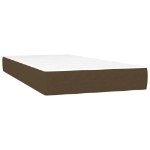 Εικόνα της Κρεβάτι Boxspring με Στρώμα Σκούρο Καφέ 200x200 εκ. Υφασμάτινο Hobbo