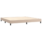 Εικόνα της Κρεβάτι Boxspring με Στρώμα Καπουτσίνο 200x200εκ.από Συνθ.Δέρμα Hobbo