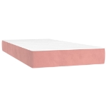 Εικόνα της Κρεβάτι Boxspring με Στρώμα Ροζ 200x200 εκ. Βελούδινο Hobbo