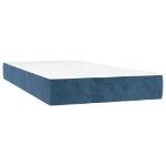 Εικόνα της Κρεβάτι Boxspring με Στρώμα Σκούρο Μπλε 200x200 εκ. Βελούδινο Hobbo