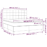 Εικόνα της Κρεβάτι Boxspring με Στρώμα Σκούρο Γκρι 180x200 εκ Υφασμάτιν Hobbo