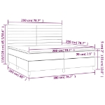 Εικόνα της Κρεβάτι Boxspring με Στρώμα Ανοιχτό Γκρι 200x200 εκ. Υφασμάτινο Hobbo