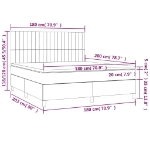 Εικόνα της Κρεβάτι Boxspring με Στρώμα Σκούρο Γκρι 180x200 εκ Υφασμάτιν Hobbo