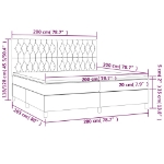 Εικόνα της Κρεβάτι Boxspring με Στρώμα Μαύρο 200x200 εκ. Υφασμάτινο Hobbo