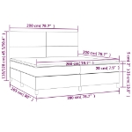 Εικόνα της Κρεβάτι Boxspring με Στρώμα Μαύρο 200x200 εκ. Συνθετικό Δέρμα Hobbo