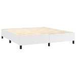 Εικόνα της Κρεβάτι Boxspring με Στρώμα Λευκό 180x200 εκ. Συνθετικό Δέρμα Hobbo