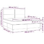 Εικόνα της Κρεβάτι Boxspring με Στρώμα Λευκό 180x200 εκ. Συνθετικό Δέρμα Hobbo