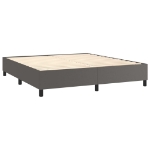 Εικόνα της Κρεβάτι Boxspring με Στρώμα Γκρι 180x200 εκ. Συνθετικό Δέρμα Hobbo