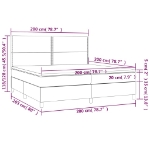 Εικόνα της Κρεβάτι Boxspring με Στρώμα Λευκό 200x200 εκ. Συνθετικό Δέρμα Hobbo