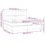 Εικόνα της Κρεβάτι Boxspring με Στρώμα Λευκό 200x200 εκ. Συνθετικό Δέρμα Hobbo