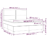 Εικόνα της Κρεβάτι Boxspring με Στρώμα Σκούρο Μπλε 180x200 εκ. Βελούδινο Hobbo