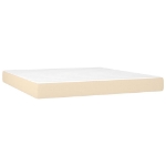 Εικόνα της Κρεβάτι Boxspring με Στρώμα Κρεμ 180x200 εκ. Υφασμάτινο Hobbo