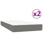 Εικόνα της Κρεβάτι Boxspring με Στρώμα Σκούρο Γκρι 200x200 εκ. Υφασμάτινο Hobbo