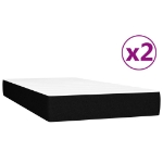 Εικόνα της Κρεβάτι Boxspring με Στρώμα Μαύρο 200x200 εκ. Υφασμάτινο Hobbo