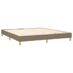 Εικόνα της Κρεβάτι Boxspring με Στρώμα Taupe 180x200 εκ. Υφασμάτινο Hobbo