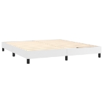 Εικόνα της Κρεβάτι Boxspring με Στρώμα Λευκό 180x200 εκ. Συνθετικό Δέρμα Hobbo