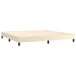 Εικόνα της Κρεβάτι Boxspring με Στρώμα Κρεμ 200x200 εκ. Συνθετικό Δέρμα Hobbo