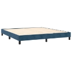 Εικόνα της Κρεβάτι Boxspring με Στρώμα Σκούρο Μπλε 180x200 εκ. Βελούδινο Hobbo