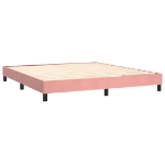 Εικόνα της Κρεβάτι Boxspring με Στρώμα Ροζ 180x200 εκ. Βελούδινο Hobbo