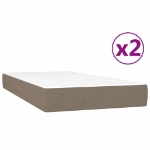 Εικόνα της Κρεβάτι Boxspring με Στρώμα Taupe 200x200 εκ. Υφασμάτινο Hobbo