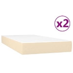 Εικόνα της Κρεβάτι Boxspring με Στρώμα Κρεμ 200x200 εκ. Υφασμάτινο Hobbo