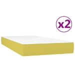 Εικόνα της Κρεβάτι Boxspring με Στρώμα Πράσινο 200x200 εκ. Υφασμάτινο Hobbo