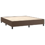 Εικόνα της Κρεβάτι Boxspring με Στρώμα Καφέ 180x200 εκ. Συνθετικό Δέρμα Hobbo