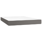 Εικόνα της Κρεβάτι Boxspring με Στρώμα Γκρι 180x200 εκ. Συνθετικό Δέρμα Hobbo