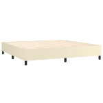 Εικόνα της Κρεβάτι Boxspring με Στρώμα Κρεμ 200x200 εκ. Συνθετικό Δέρμα Hobbo