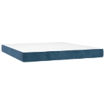 Εικόνα της Κρεβάτι Boxspring με Στρώμα Σκούρο Μπλε 180x200 εκ. Βελούδινο Hobbo