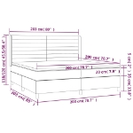 Εικόνα της Κρεβάτι Boxspring με Στρώμα & LED Ροζ 200x200 εκ. Βελούδινο Hobbo