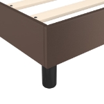 Εικόνα της Κρεβάτι Boxspring με Στρώμα Καφέ 200x200 εκ. Συνθετικό Δέρμα Hobbo