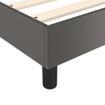 Εικόνα της Κρεβάτι Boxspring με Στρώμα Γκρι 200x200 εκ. Συνθετικό Δέρμα Hobbo