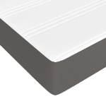 Εικόνα της Κρεβάτι Boxspring με Στρώμα Γκρι 200x200 εκ. Συνθετικό Δέρμα Hobbo