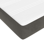 Εικόνα της Κρεβάτι Boxspring με Στρώμα Σκούρο Γκρι 180x200 εκ. Βελούδινο Hobbo