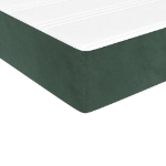 Εικόνα της Κρεβάτι Boxspring με Στρώμα Σκούρο Πράσινο 200x200εκ. Βελούδινο Hobbo