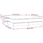 Εικόνα της Κρεβάτι Boxspring με Στρώμα Σκούρο Γκρι 180x200 εκ Υφασμάτιν Hobbo