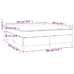 Εικόνα της Κρεβάτι Boxspring με Στρώμα Σκούρο Γκρι 180x200 εκ Υφασμάτιν Hobbo