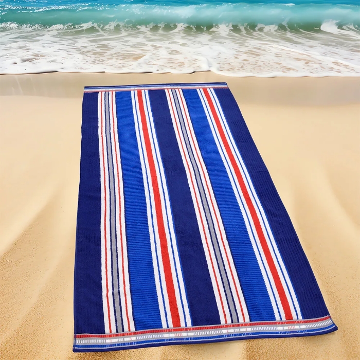 Εικόνα της Lino Πετσετα Θαλασσης Marine Stripe 90x180