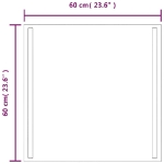 Εικόνα της Καθρέφτης Μπάνιου με LED 60x60 εκ. Hobbo